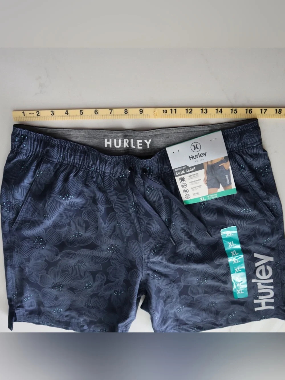 Hurley Men’s Navy Blue Floral Swim Shorts